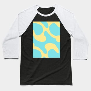 Abstract pattern baby blue swirl Baseball T-Shirt